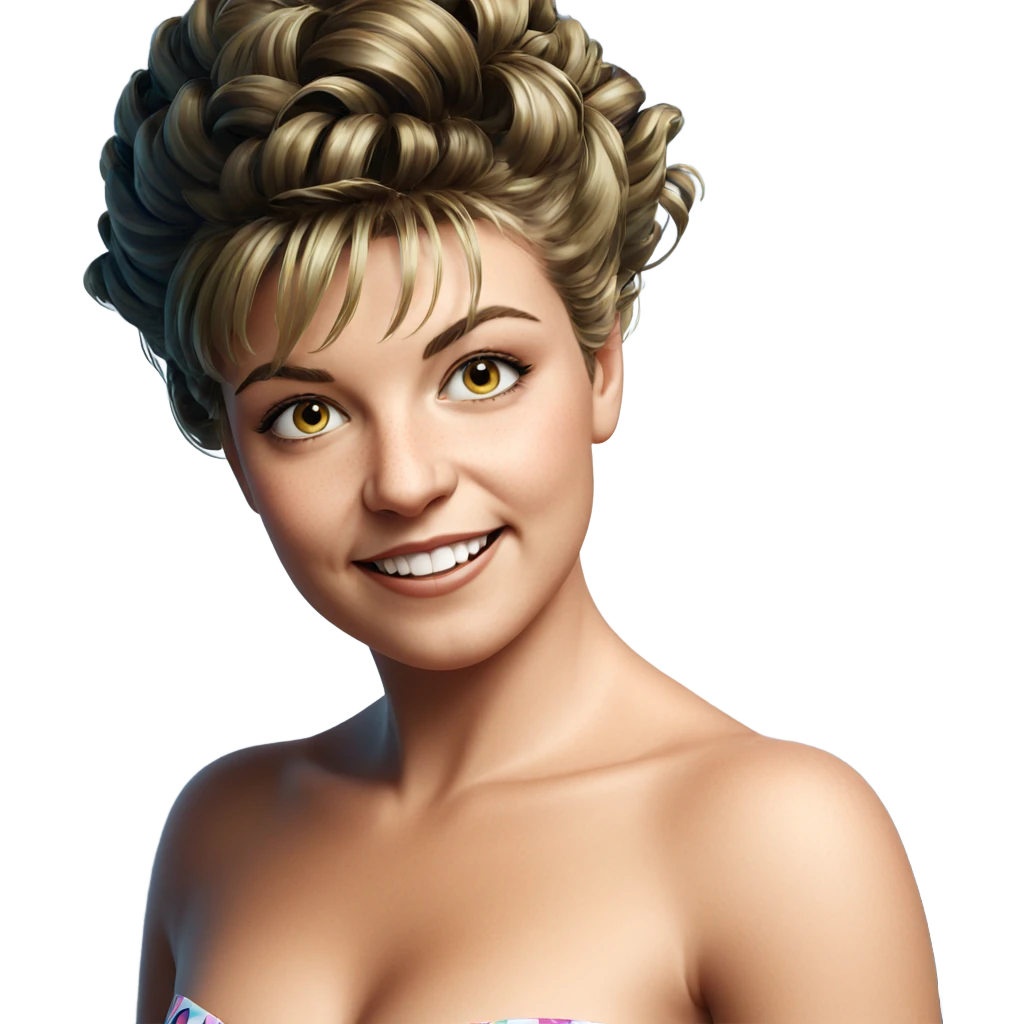 smiling girl in realistic dress emoji