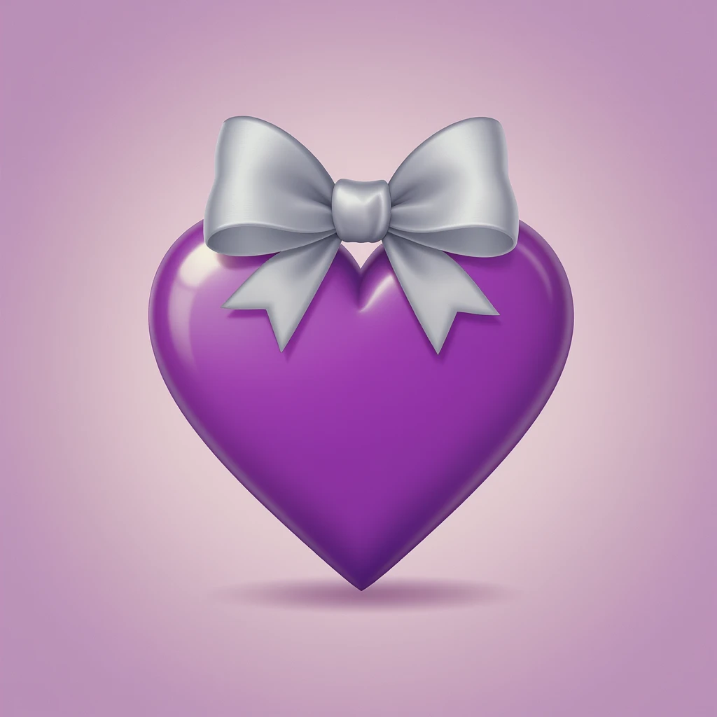purple heart emoji with a bow emoji
