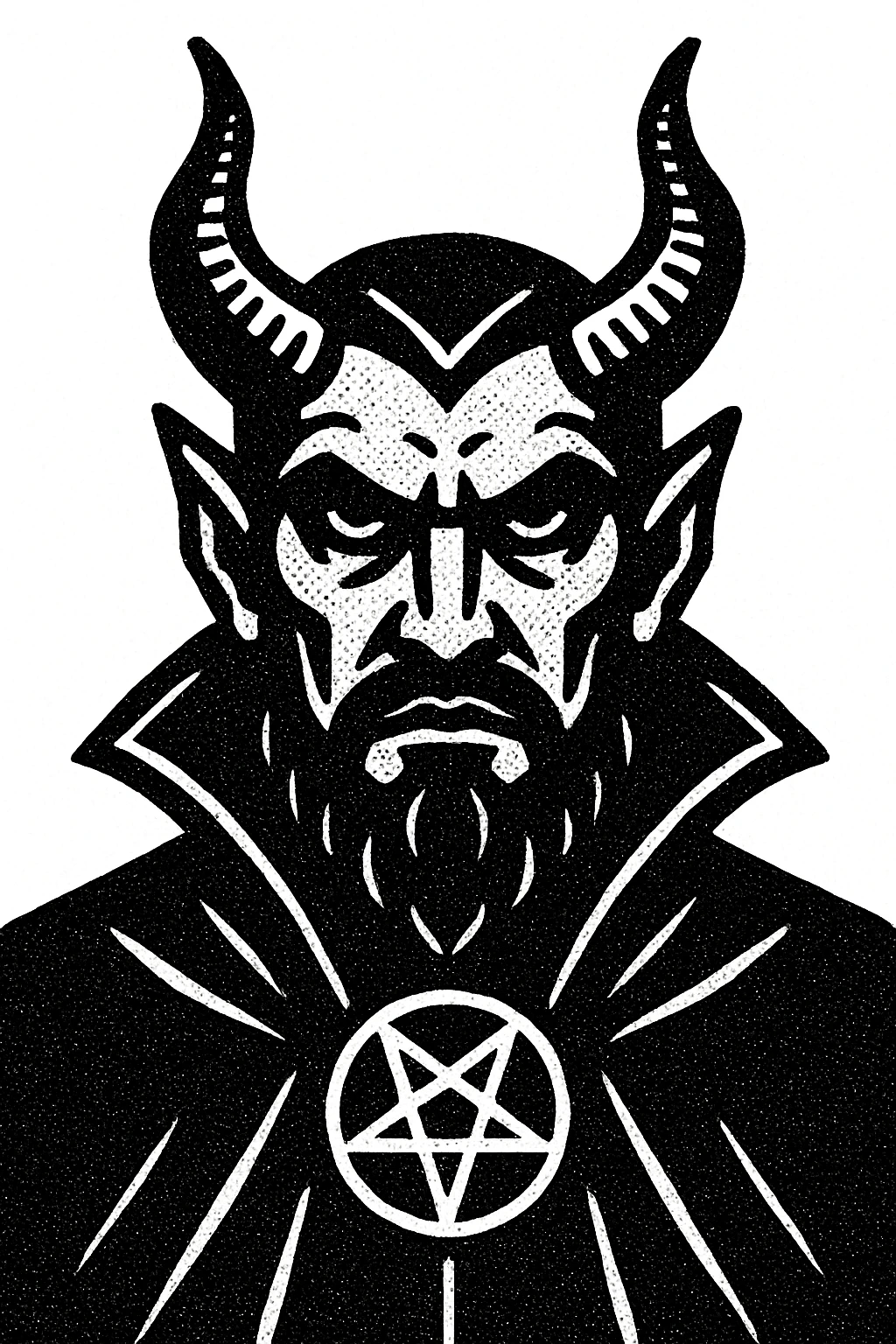 gothic devil with intricate details, black and crimson palette emoji