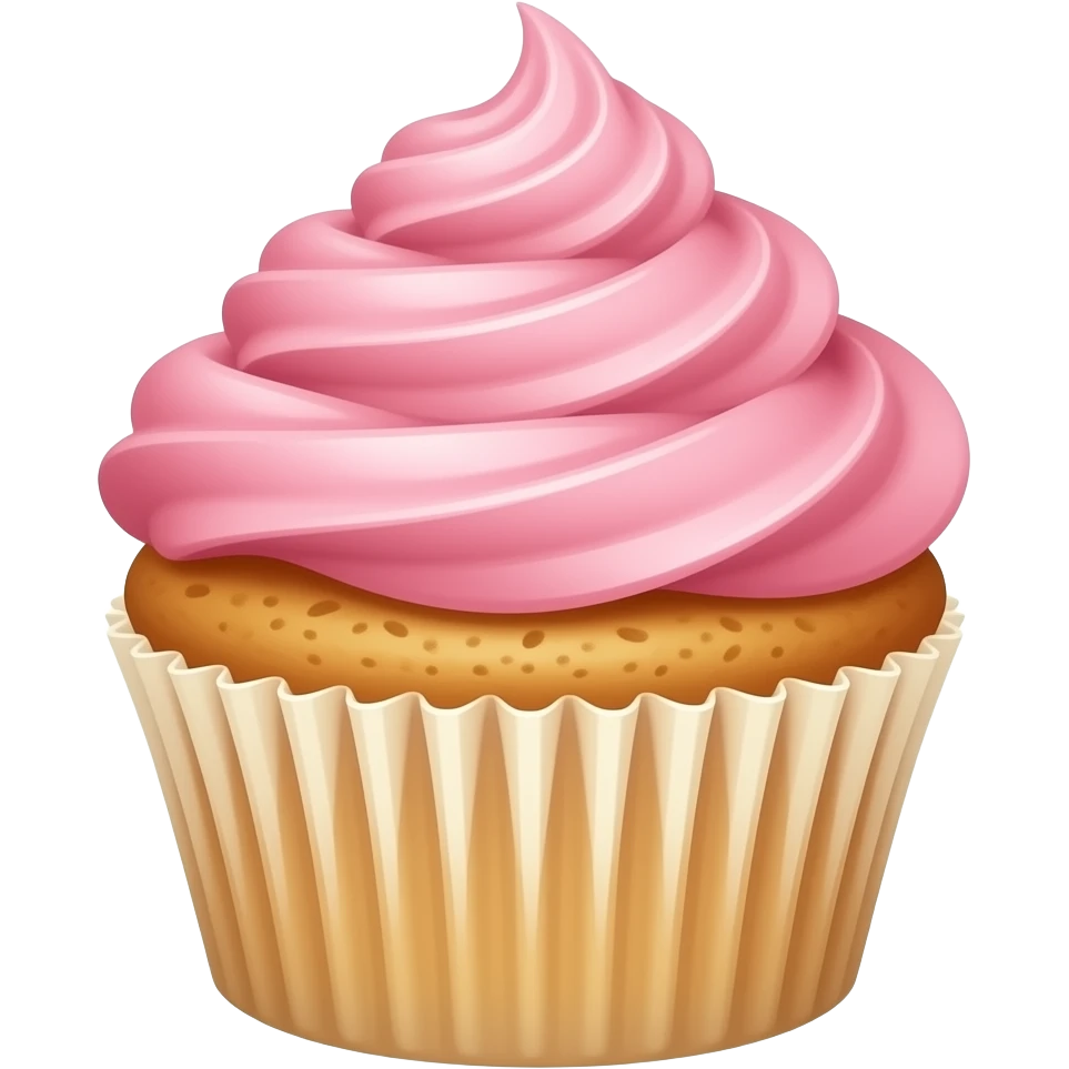 Cupcake with pink icing emoji