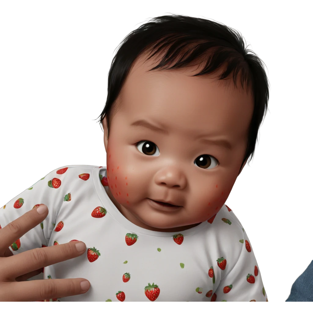 boy with strawberry print outfit emoji