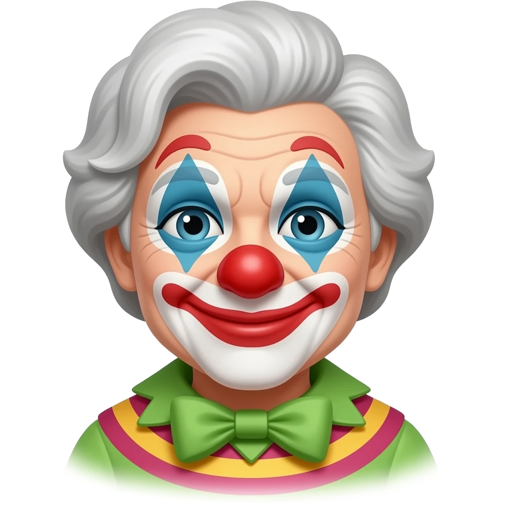 Clown old lady emoji