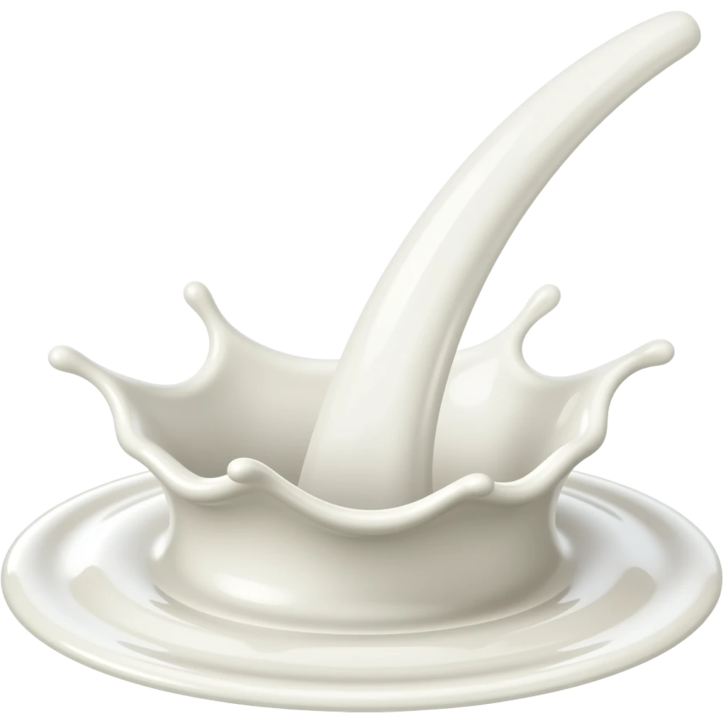 White liquid splash emoji