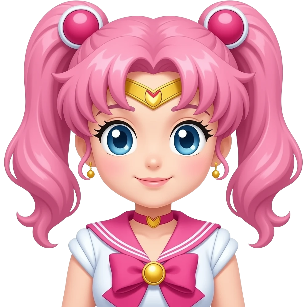 Sailor Chibiusa pink hair pink outfit emoji