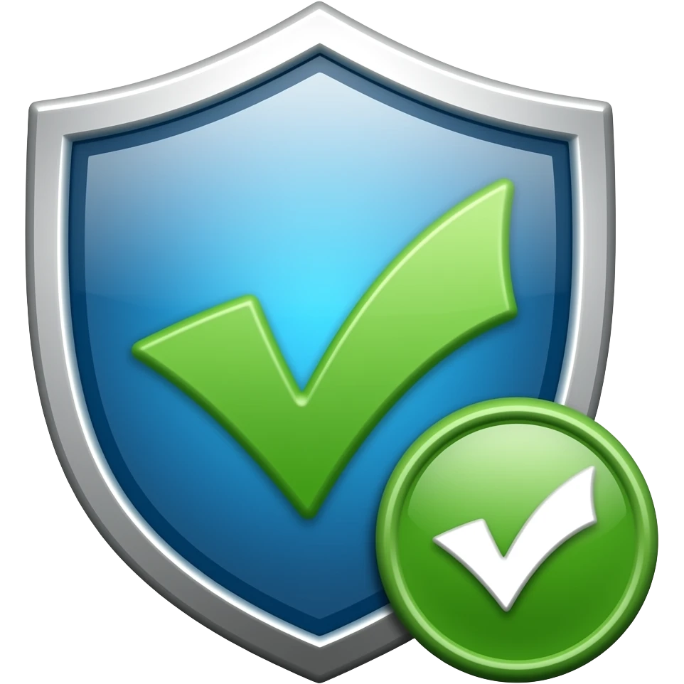 internet con escudo check emoji