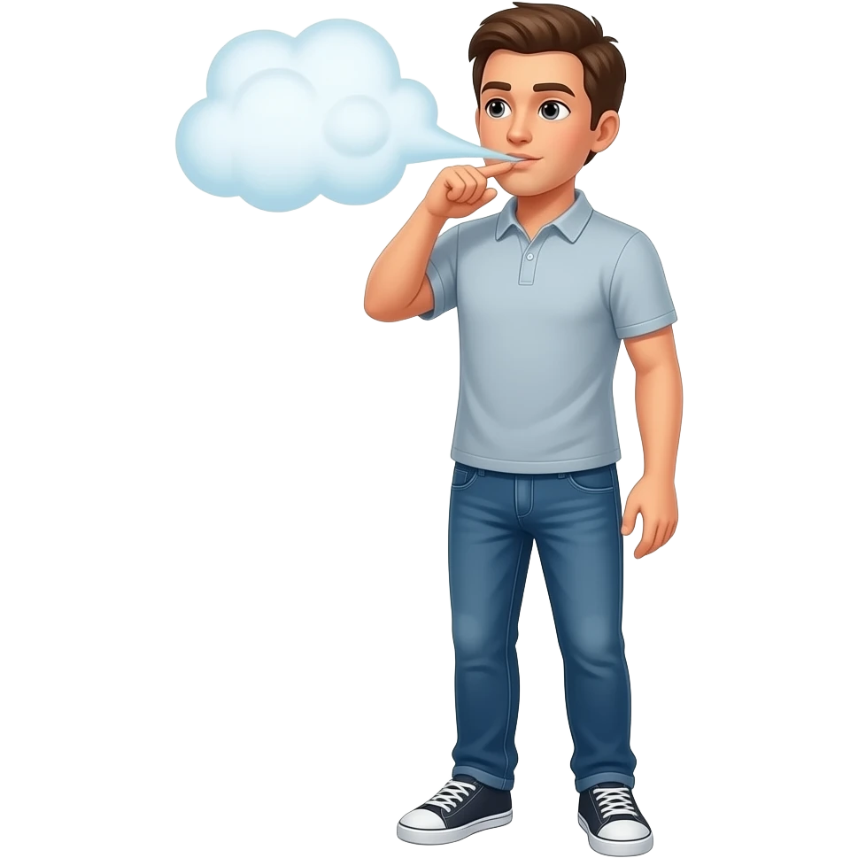 Una persona respirando, cuerpo completo emoji