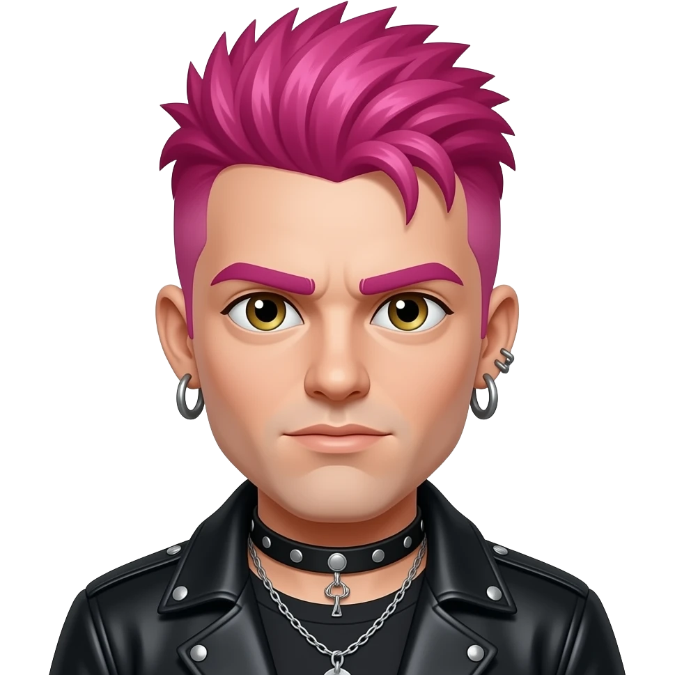 A pink pop punk aesthetic emoji