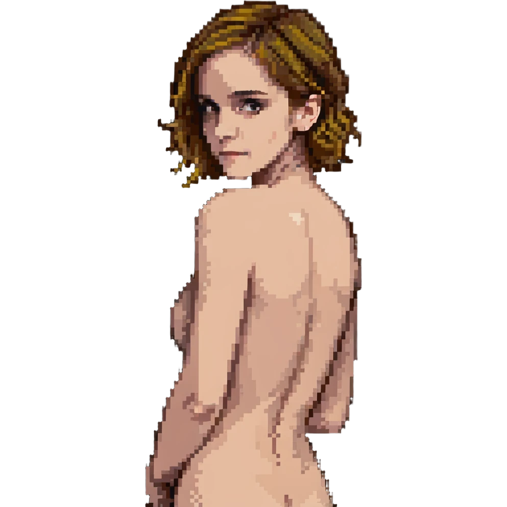 Realistic drawing of Emma Watson naked emoji