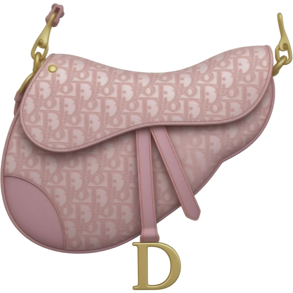 Pink Dior Oblique Embroidery and White Lace saddle bag emoji