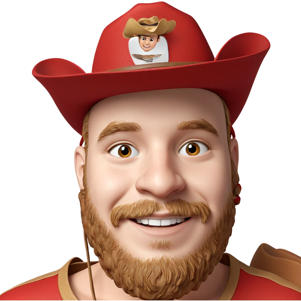 smiling boy in cowboy hat emoji