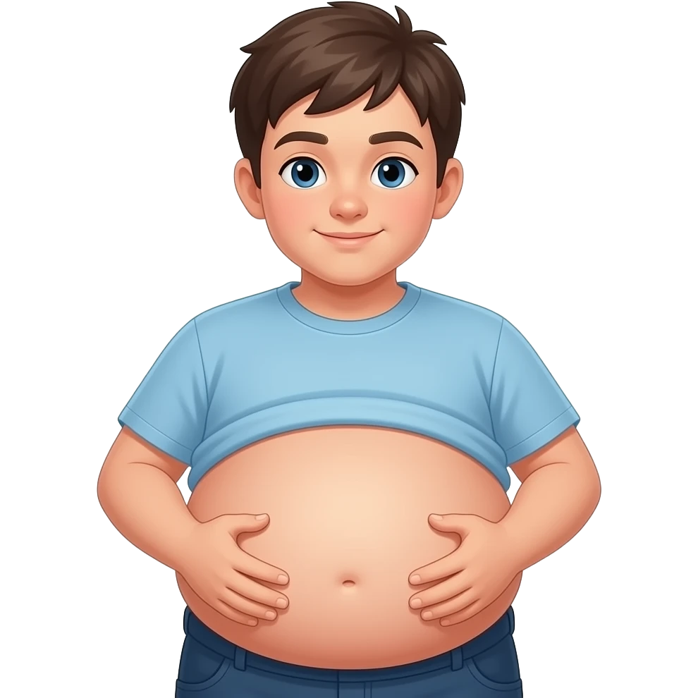 Zrób chłopak 13 latek bardzo ogromnym brzuchem emoji