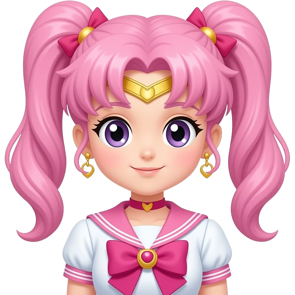 Sailor Chibiusa pink hair pink outfit emoji
