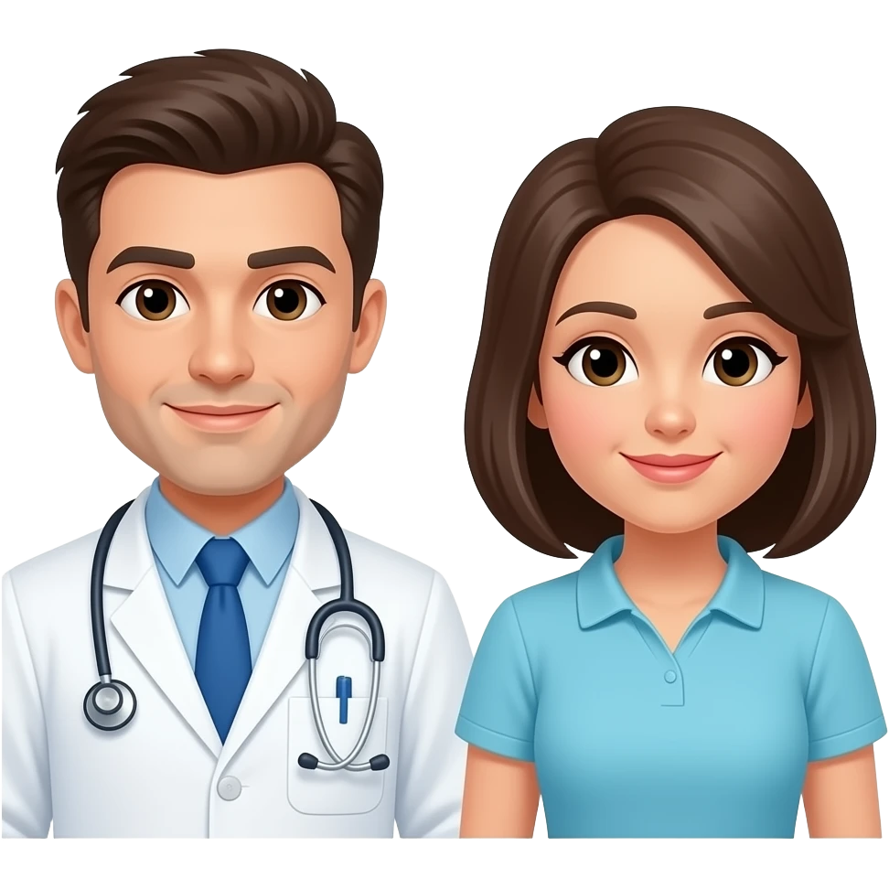 Врач и пациент emoji