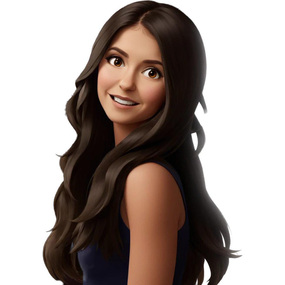 smiling girl with long hair emoji