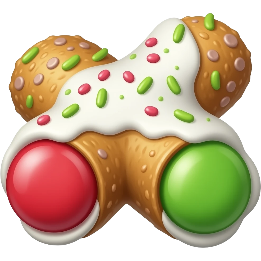 cannoli solo, sin cosas rojas y verdes emoji