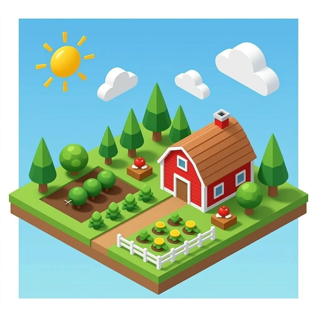 isometric farm emoji