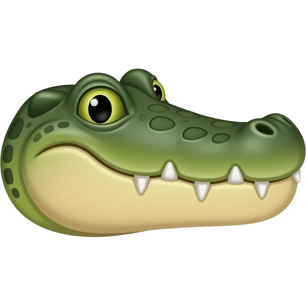 Crocodile emoji facing towords right side emoji