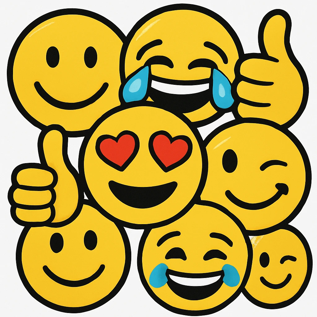 yellow emojis in one pic emoji