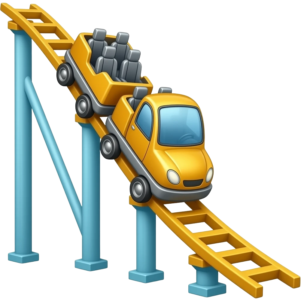 Un wagon de grand huit dévalant une pente emoji