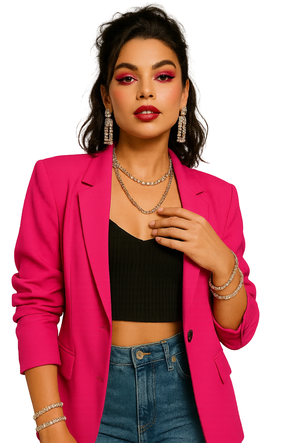 slay girl, sparkling accessories, trendy and confident emoji