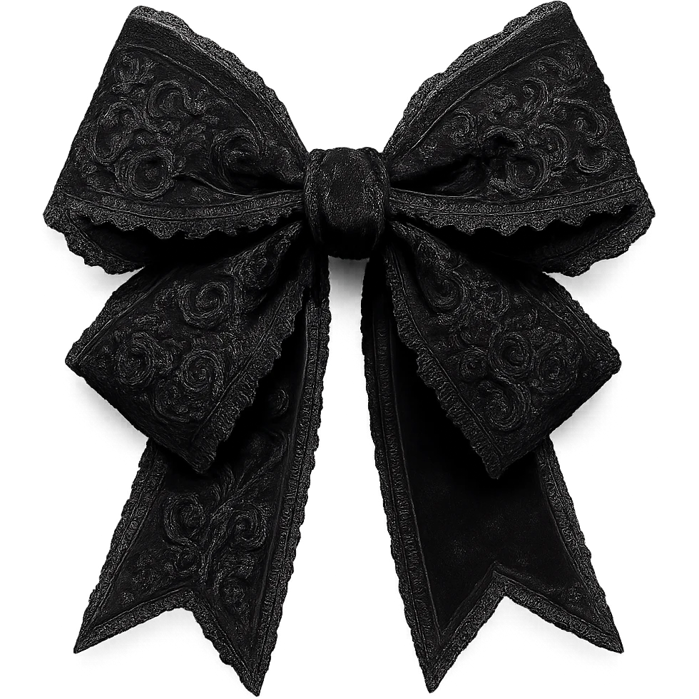 goth bow, remove background emoji