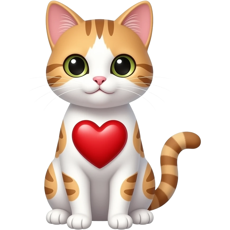 kitty a heart emoji