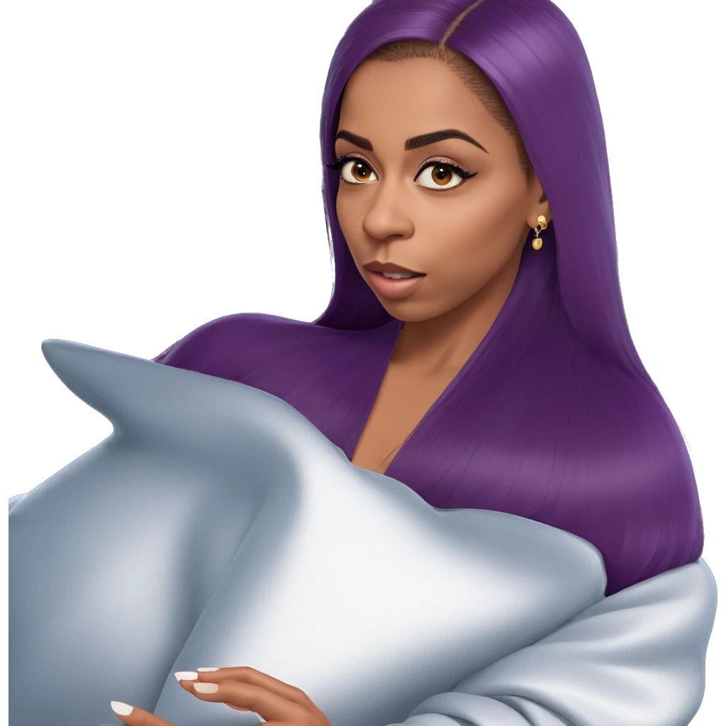 dreamy girl with earrings emoji