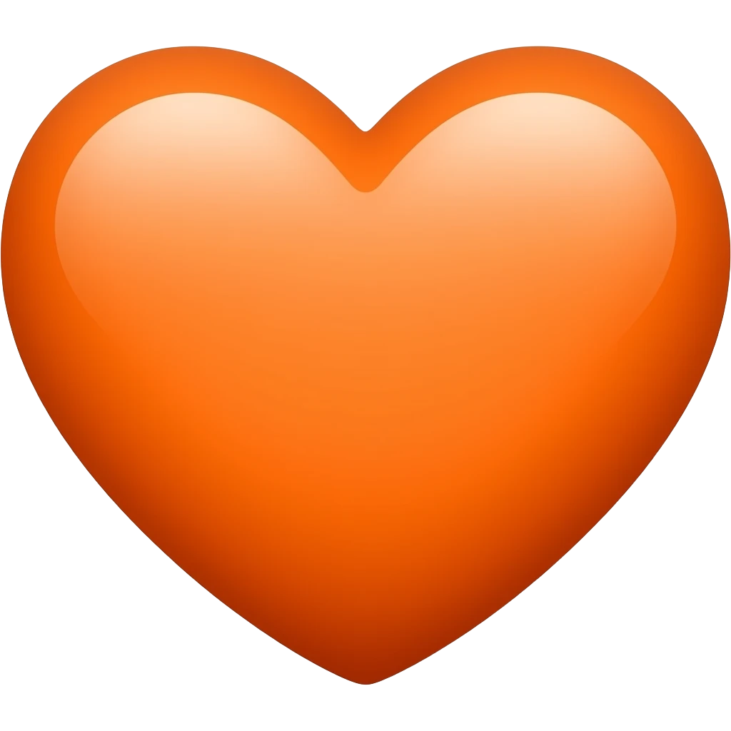 coeur orange emoji