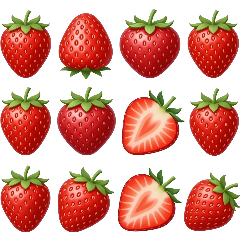 Types of strawberry emoji