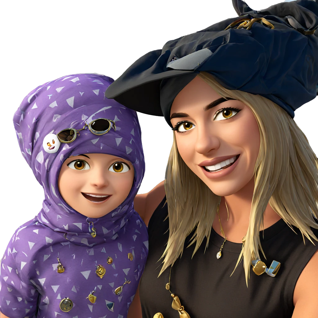 boys smiling outdoors with jewelry emoji