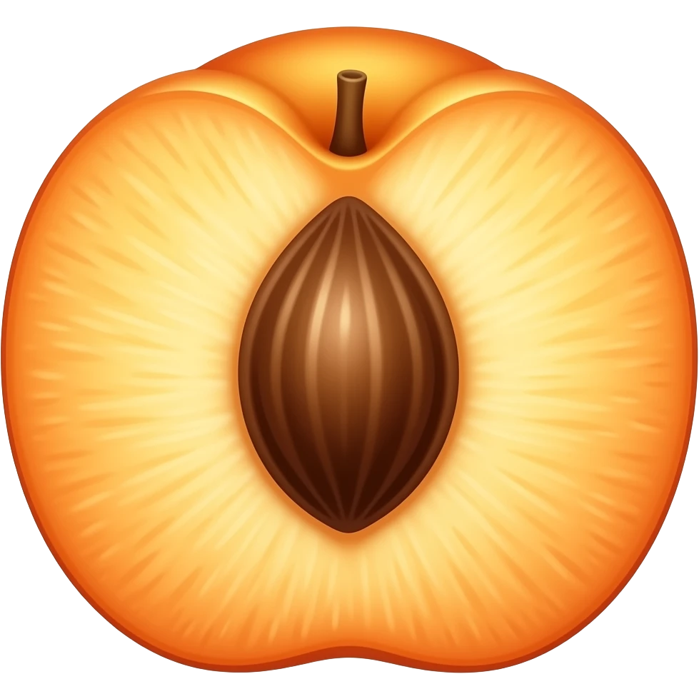 Pfirsich. Mache es genau so noch einmal aber ohne den kern und mache das Loch rund und es soll tief aber nicht durch den Pfirsich gehen emoji
