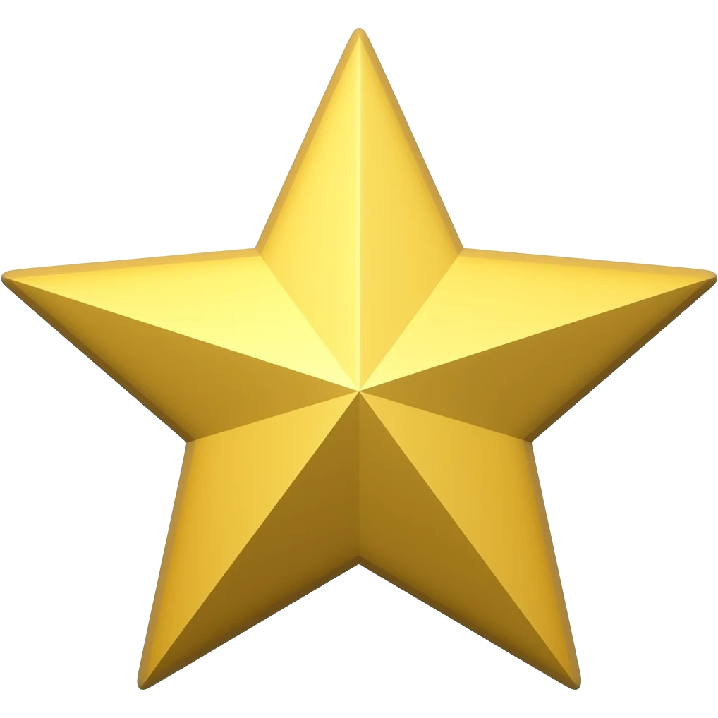 FLAT GOLD STAR FLAT emoji