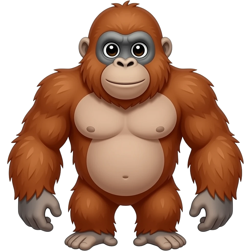 Cartoon orangutan emoji