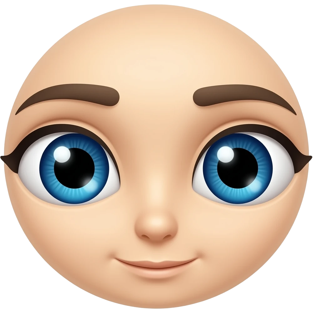 CREAME EL EMONJI DE 2 OJOS 1 AL LADO DEL OTRO, OJOS NATURALES Y ENERGETICOS, PERO SIN ROSTRO, SOLO LOS OJOS emoji