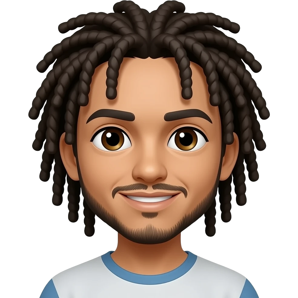 light skin with dreads emoji