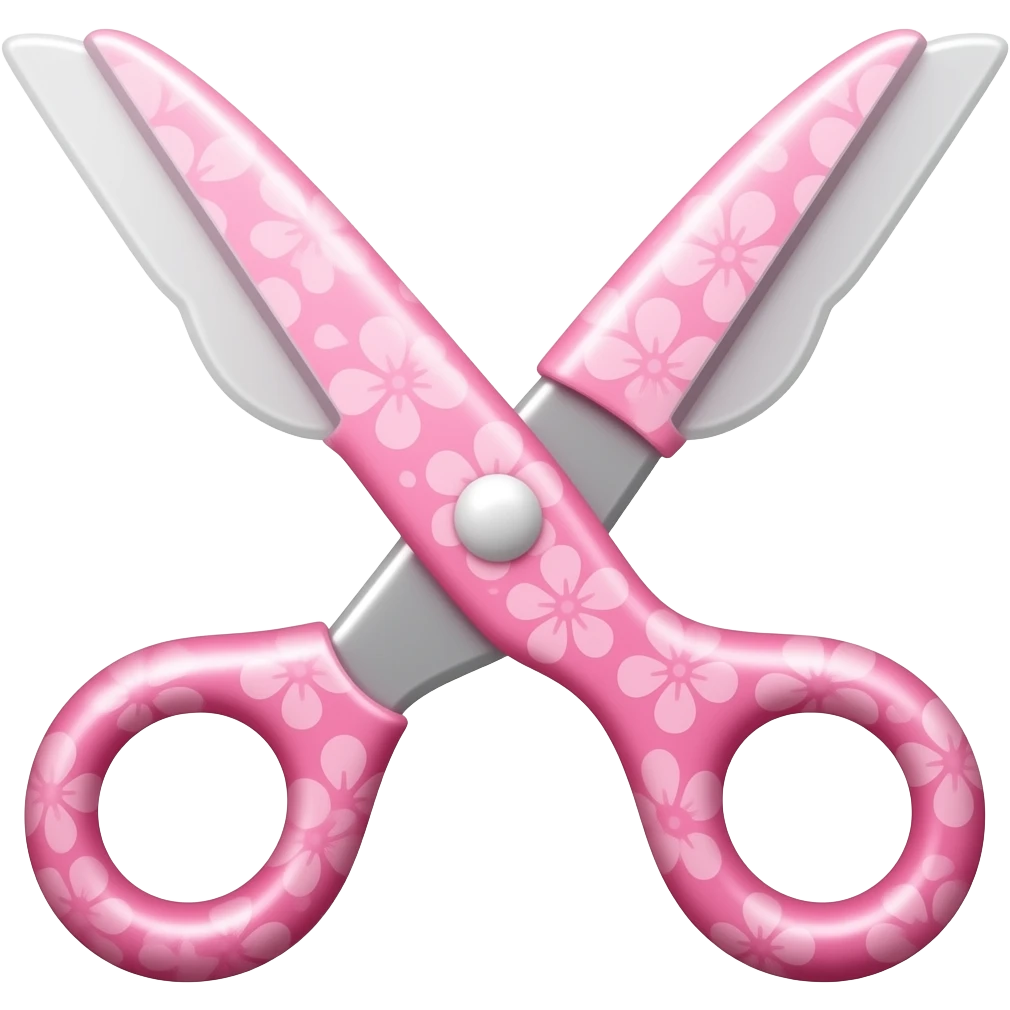 Girly pink scissors emoji