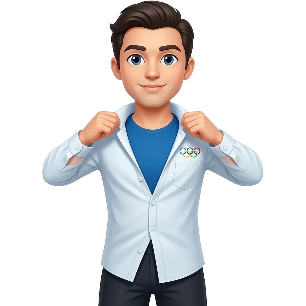 male olympic figure skater change shirt color emoji