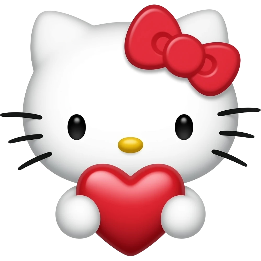 hello kitty a heart emoji