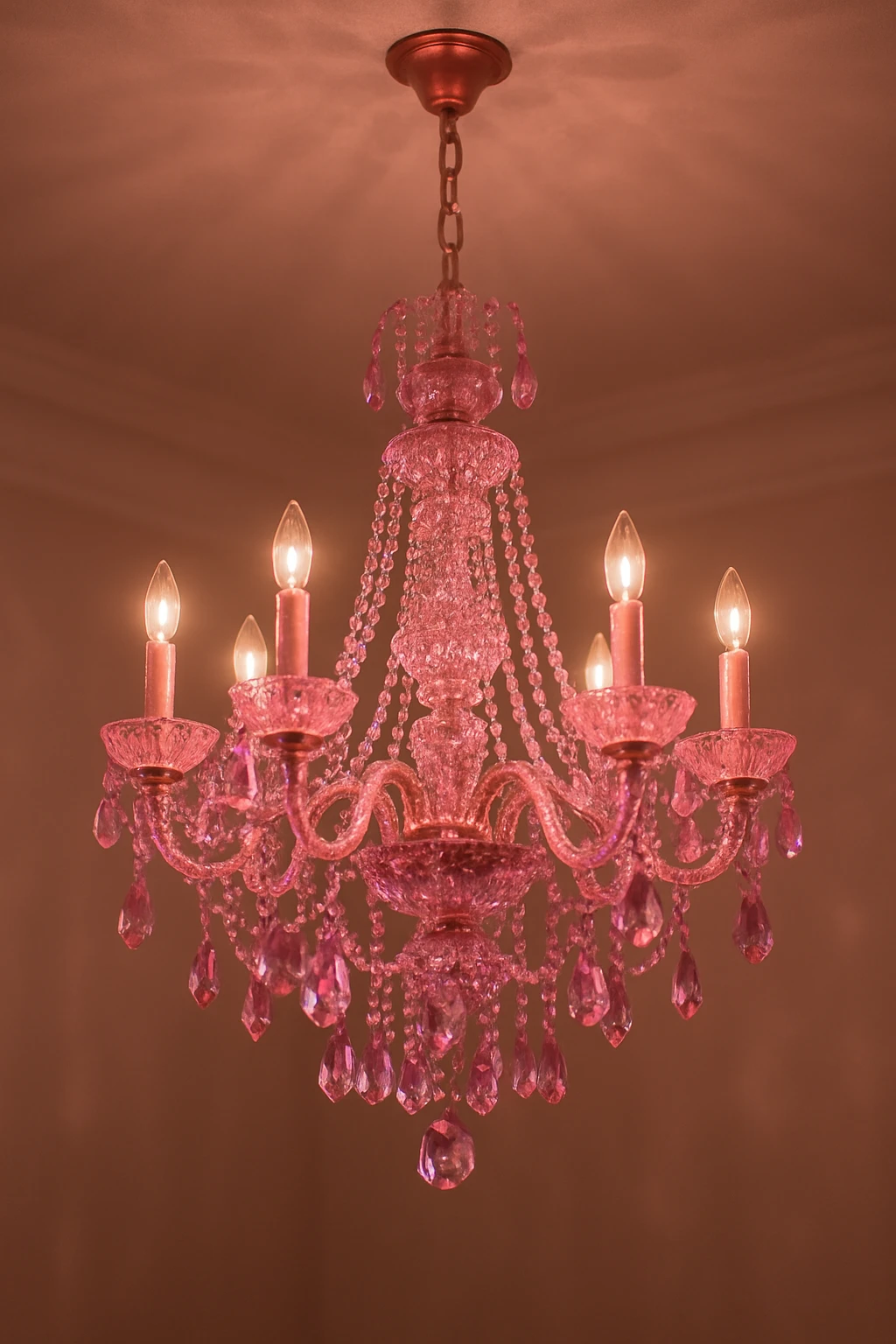 pink crystal chandelier emoji