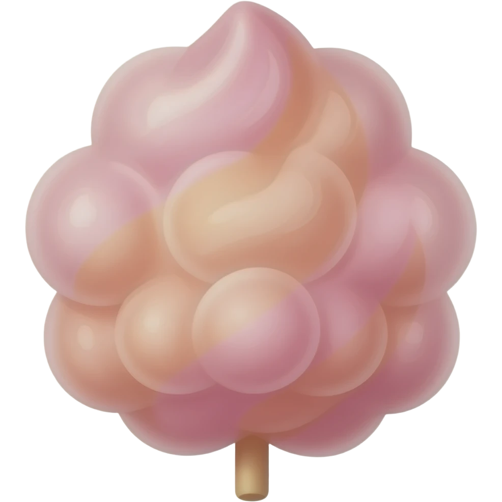 Pink and orange candyfloss emoji