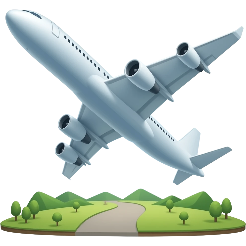 A plane going downside straight in downward side like crashing emoji