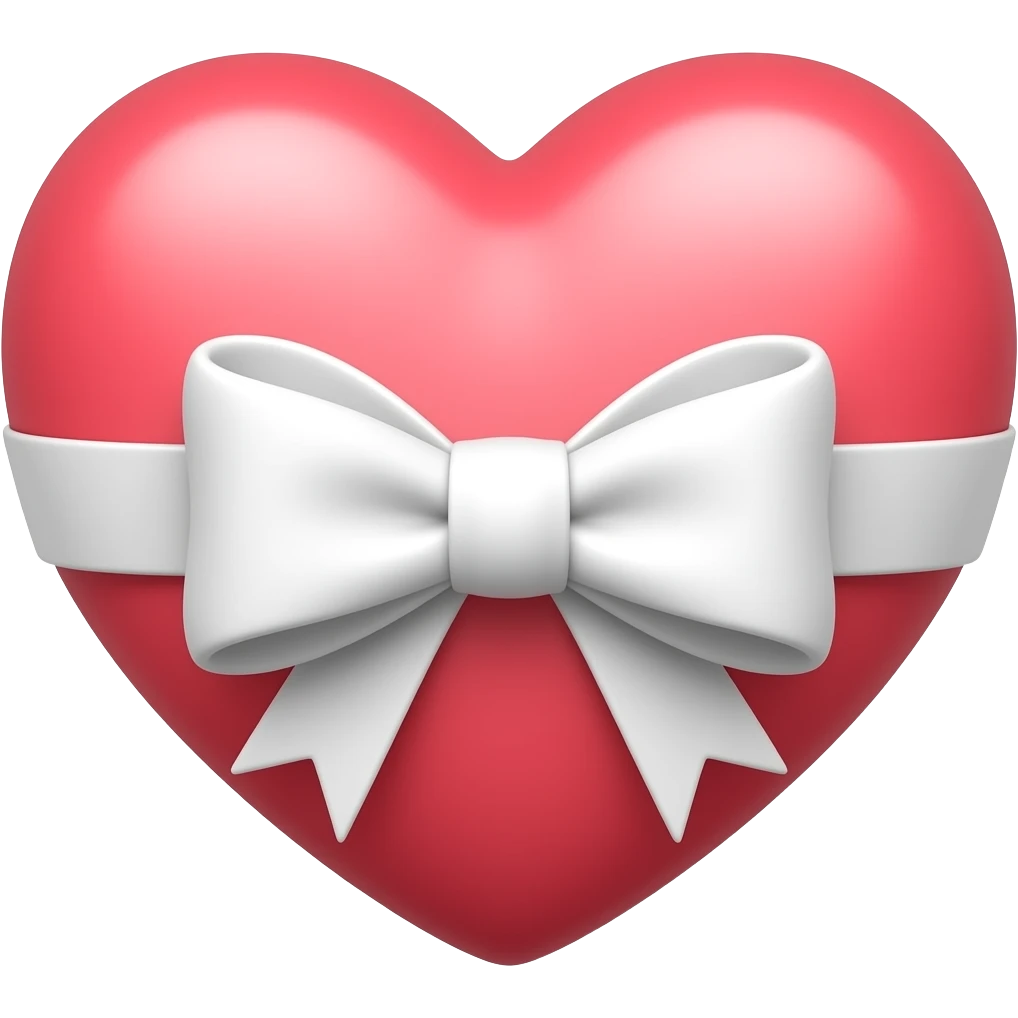 Heart with bow emoji