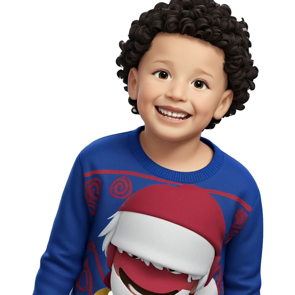 smiling boy in sweater emoji