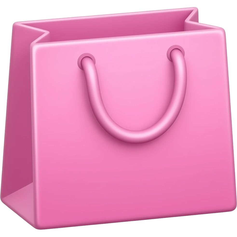 Sacola compras rosa emoji