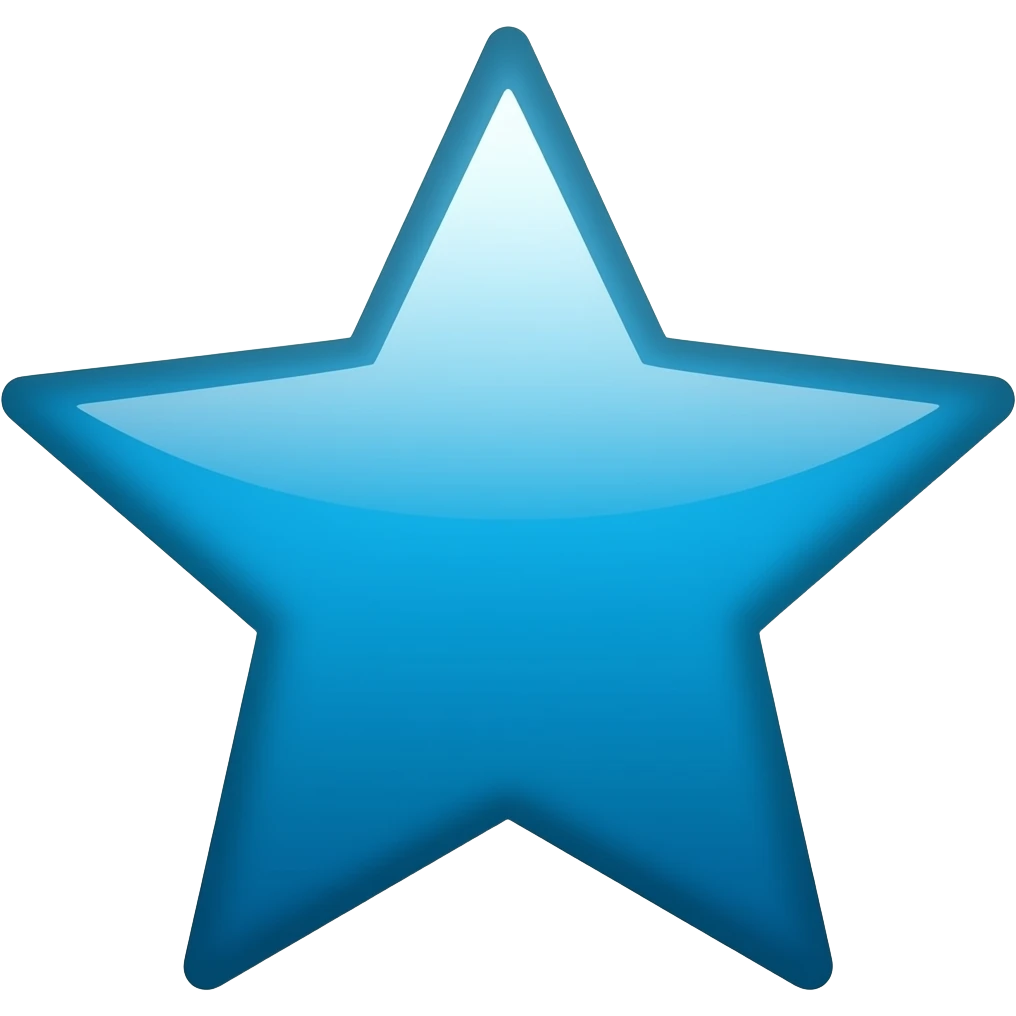 نجمه لونها ازرق emoji
