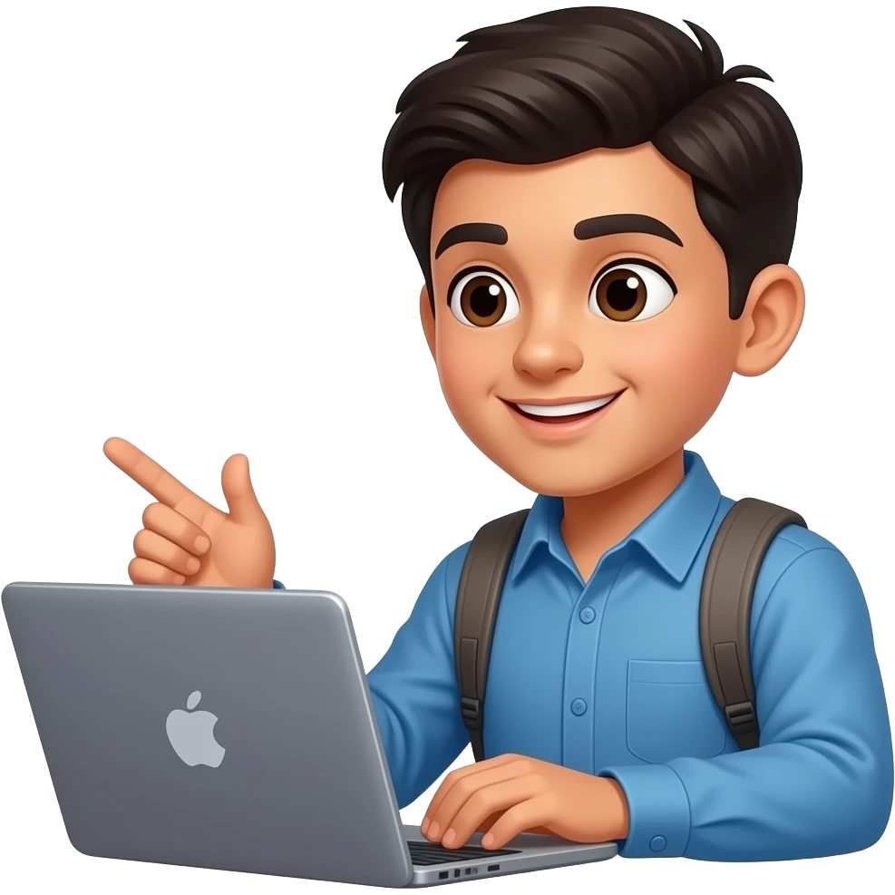 student watching video online Lecture of mission jeet  emoji emoji