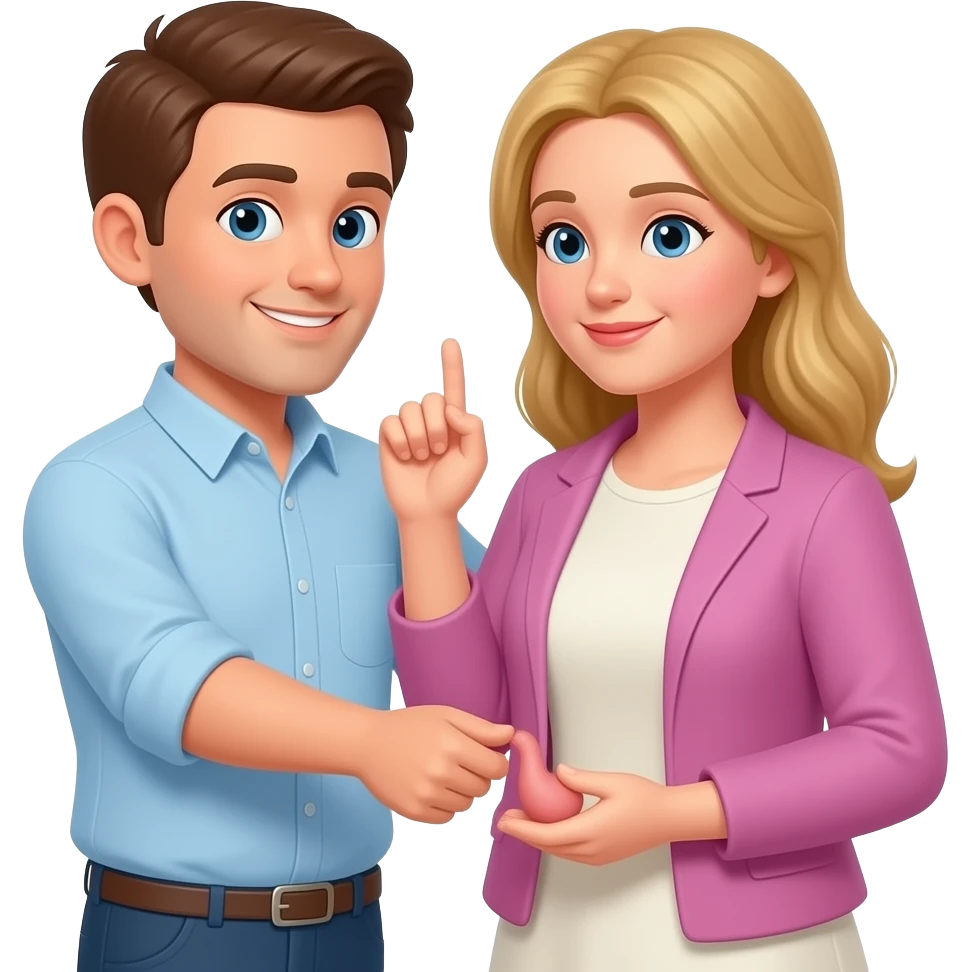 Man showing wife penis emoji