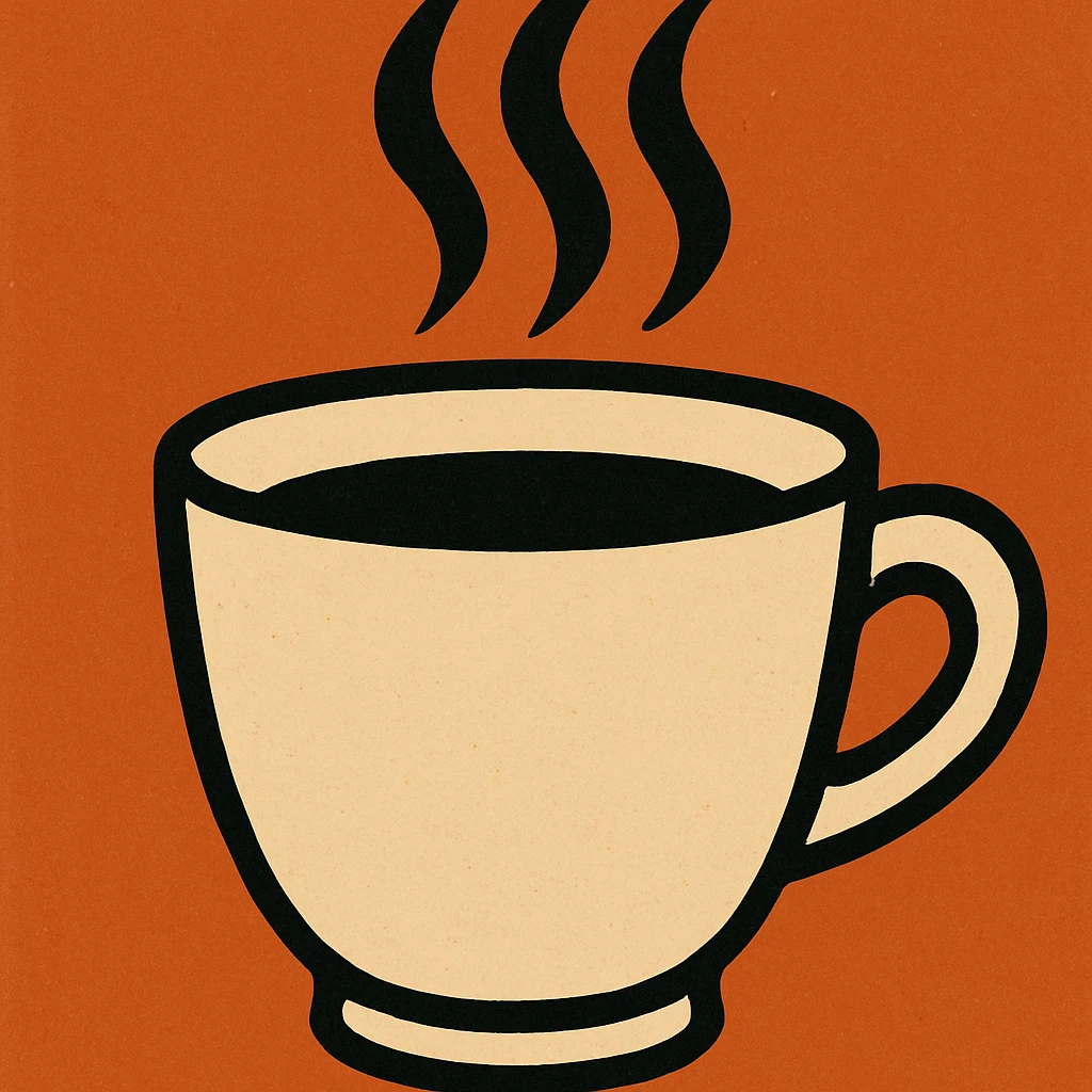 a steaming cup of coffee emoji