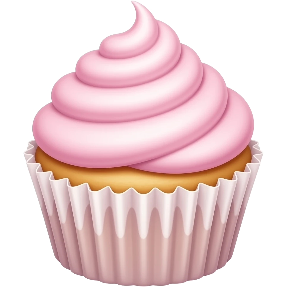 Cupcake with pink icing emoji