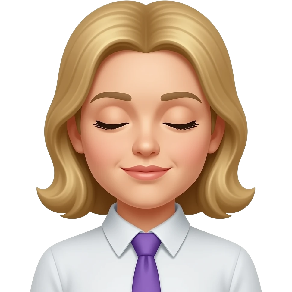 german woman sleeping wearing purple tie emoji
